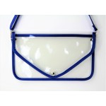 9167 -ROYAL BLUE LINING TRANSPARENT CLUTCH BAG